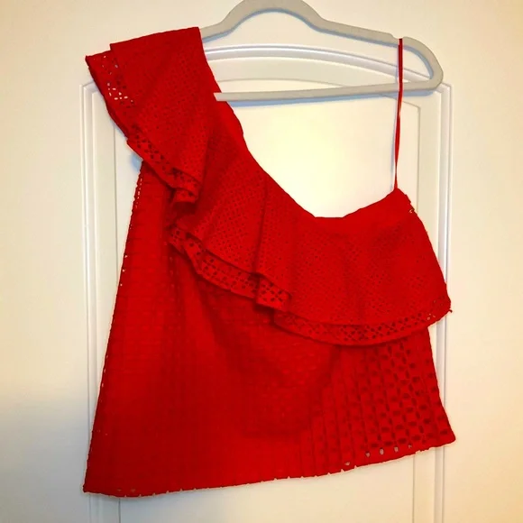 Haut J.Crew Une épaule à Broderies - Taille 2 - Femme - Neuf